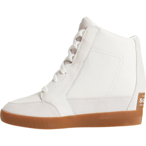 NEW Sorel  Out N About Wedge Shoes Waterproof Leather Sea Salt For Women 825 5s3 - Picture 5 of 7